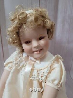 Danbury Mint Little Miss Shirley Temple Porcelain Toddler Sitting Pose Doll