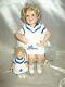 Danbury Mint Porcelain Shirley Temple Doll Sailor Girls With Chair New