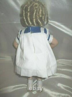 Danbury Mint Porcelain Shirley Temple Doll Sailor Girls with Chair NEW