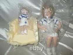 Danbury Mint Porcelain Shirley Temple Doll Sailor Girls with Chair NEW