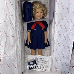 Danbury Mint Shirley Temple Doll in Sailor Dress + 5 New Outfits + Display Case