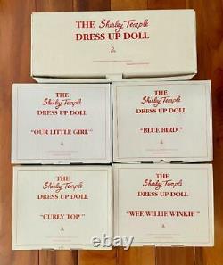 Danbury Mint Shirley Temple Dress Up 16 Doll in Blue Plus 4 Additional Outfits