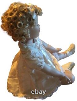 Danbury Mint Shirley Temple Uranium Green Eyes 1996 Doll Porcelain Vintage RARE