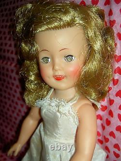 Darling 17, signed. Ideal, 1957 vinyl FLIRTY eyes, SHIRLEY TEMPLE doll