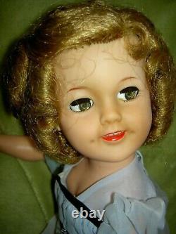 Darling, all orig. 1958 Ideal SHIRLEY TEMPLE 17 doll ST-17-1 labeled dress & pin