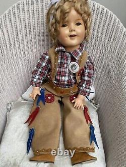 Doll Signed Shirley Temple 27large cmpo Flirty Eyes Texas Rangers doll £685
