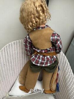 Doll Signed Shirley Temple 27large cmpo Flirty Eyes Texas Rangers doll £685