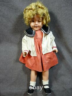 Early 22 IDEAL Compo Shirley Temple Doll With Alexander Little Colonel Outfit
