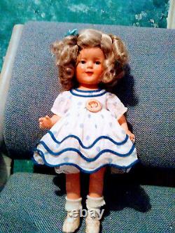 Early Shirley Temple Doll15 + Suitcase Stand Up & Cheer Dress PRICE DROP