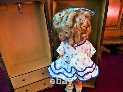 Early Shirley Temple Doll15 + Suitcase Stand Up & Cheer Dress PRICE DROP