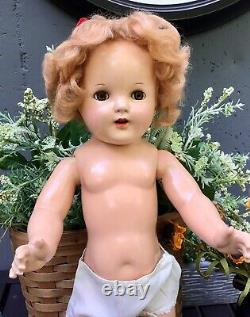 Extraordinary 1930s Gorgeous 19 Inch Shirley Temple Doll (see article in photos)