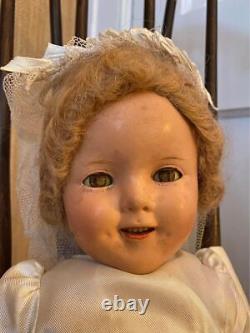 Extremely Rare 1930's Shirley Temple Flirty Eye Bride Doll