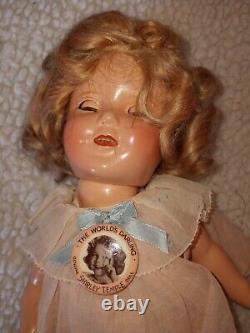 GenuineSHIRLEY TEMPLE DollPink Dress13Flirty EyesPinWith Original Box