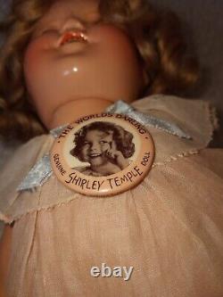 GenuineSHIRLEY TEMPLE DollPink Dress13Flirty EyesPinWith Original Box