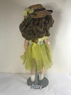 Genuine Shirley Temple Composition Doll 18 Tall 1930's withHat