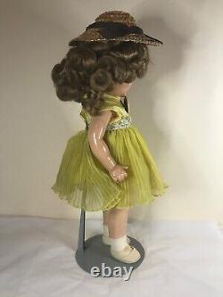 Genuine Shirley Temple Composition Doll 18 Tall 1930's withHat