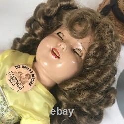 Genuine Shirley Temple Composition Doll 18 Tall 1930's withHat