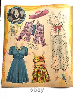 Gorgeous 1942 The New Shirley Temple Paper Dolls Booklet