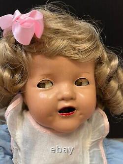 Hard To Find 1930'S Ideal Compositon 16 Shirley Temple Baby Doll Flirty Eyes
