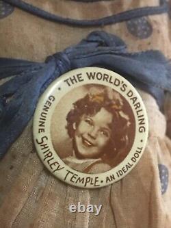 IDEAL 1934 18 Shirley Temple Doll ALL ORIGINAL Stand Up And Cheer RARE FIND