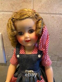 IDEAL SHIRLEY TEMPLE DOLL IN ORIGINAL BOX # 1400 ST 15 HN 1950's