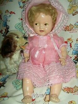 IDEAL signed, composition Shirley Temple BABY doll, clear working flirty eyes