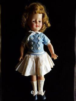 Ideal 12 Shirley Temple doll Vintage 1950s Orig Sailor Costume SIGNATURE PIN