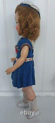 Ideal 14 Shirley Temple Tagged Sailor Dress with Logo Pin
