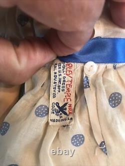 Ideal 1934 17 Shirley Temple Composition Doll Original Clothing Hangtag NRA tag