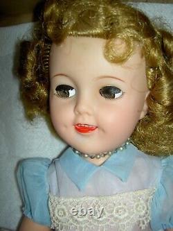 Ideal 1958, FLIRTY eyes SHIRLEY TEMPLE 17 doll ST-17-1 original clothing & pin