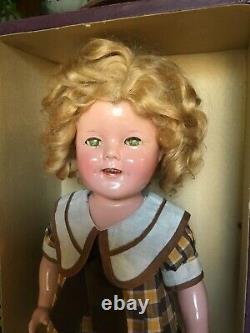 Ideal Composition Shirley Temple 16 All Original Rare Tagged Dresstrunk Xlnt