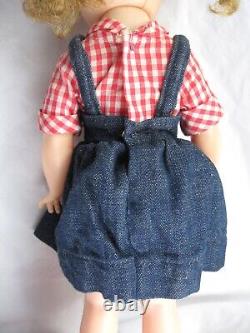 Ideal Shirley Temple 15 Inch Doll Wearing Rebecca of Sunnybrook Farm Outfit 1960