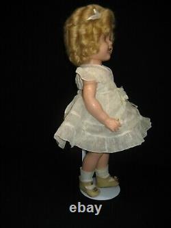 Ideal Shirley Temple Composition Doll 1930s 18 With Rare Dress Has Replaced Wig