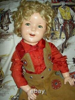 LARGE signed Ideal Shirley Temple etc. 25 compo. FLIRTY EYES Texas Ranger doll