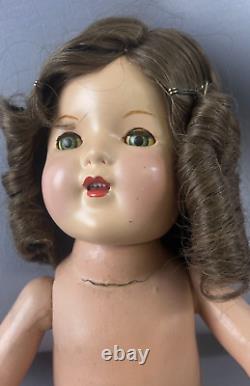 L? K Rare, 1958 Ideal Shirley Temple 17 Jointed Doll