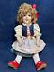 Large 25 Shirley Temple Heidi Porcelain Doll Original Shirley Pinback Jointed