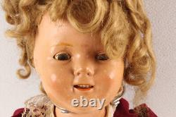 Large Antique Shirley Temple Ideal Composition Doll With Curls