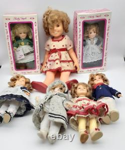 Lot Of Seven Shirley Temple Vintage Dolls by Ideal 1980s Hong Kong