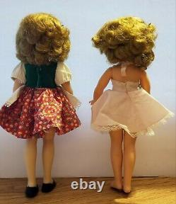 Lot Of Two Vintage 1950's Ideal Shirley Temple Dolls ST-12 In Tagged Clothing
