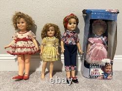 Lot of 4, 2 Ideal Shirley Temple Dolls, see pictures, Read