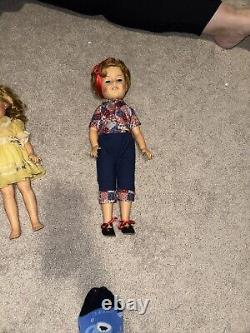 Lot of 4, 2 Ideal Shirley Temple Dolls, see pictures, Read