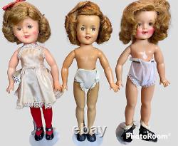 Lot of 7 Vintage 1950s 12 Ideal Shirley Temple Dolls Tagged Outfits