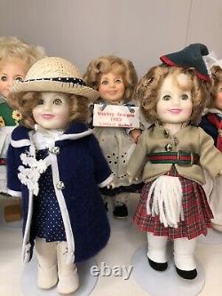 Lot of 8 10 Shirley Temple Ideal Dolls