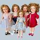 Lot Of Five Vintage 1950s Ideal Shirley Temple Dolls 2 Flirty Eyes
