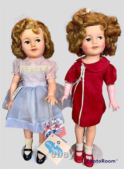 Lot of Five Vintage 1950s Ideal Shirley Temple Dolls 2 Flirty Eyes