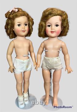 Lot of Five Vintage 1950s Ideal Shirley Temple Dolls 2 Flirty Eyes