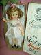 Lovely 1957 Ideal, 12 Vinyl Shirley Temple Doll Near Mib Model #9500 With Pin