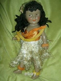 Lovely, Ideal Shirley Temple Marama, Hawaiian, 13 composition doll All original