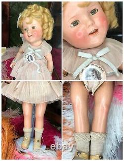ORIGINAL IN BOX Shirley Temple Composition Doll Take A Bow HIGH COLOR Antique