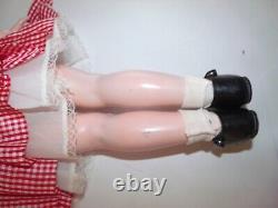 Original 19 Ideal Shirley Temple Doll Navy Blue, Red White Dress